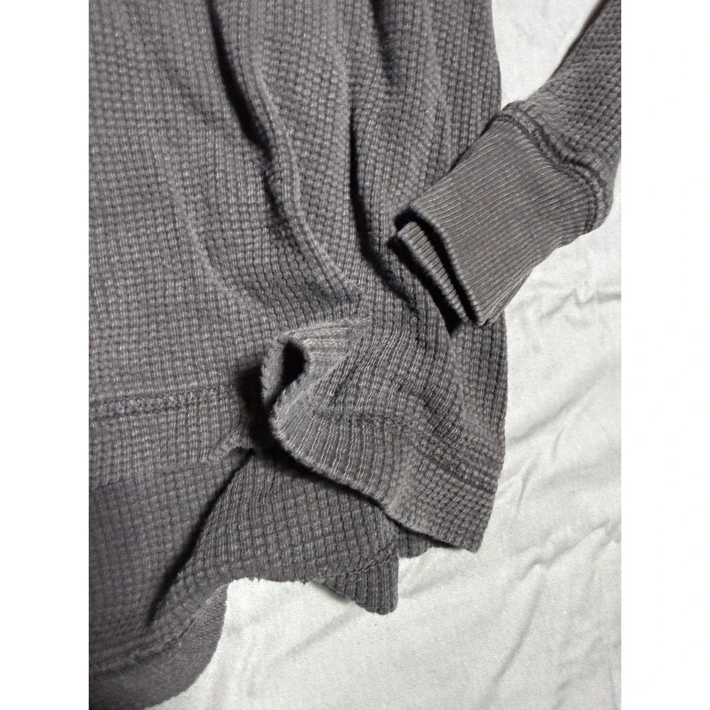 Calvin Klein Jeans Quarter Zip Pullover Mens XL Gray Good Waffle Knit Thermal